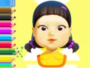 Spel Färgbok: Squid Game Doll  på nätet