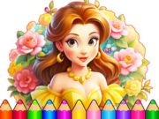 Spel Målarbok: blomma klänning  på nätet