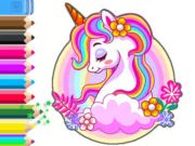 Spel Målarbok: Unicorn Garden  på nätet