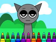 Spel Färgbok: Sprunki IncrediBox Gray  på nätet