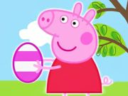 Spel Jigsaw Puzzle: Peppa Pig Easter Eggs  på nätet