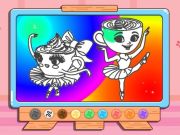 Spel Målarbok: ballerina cappuccin på nätet