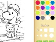 Spel Mysiga vänner målarbok för barn på nätet