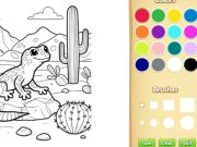 Spel Öken djur målarbok för barn på nätet