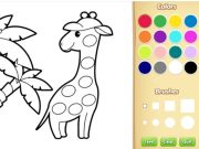 Spel Enkel djurfärgbok för barn på nätet