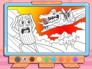 Spel Målarbok: Bombardino Crocodilo på nätet