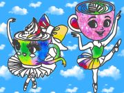Spel Målarbok för barn: ballerina cappuccina på nätet