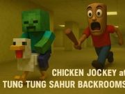 Spel Kycklingjockey vid Tung Tung Sahur bakrum på nätet