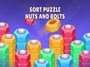 Spel Sortera pusselnötter och bultar på nätet
