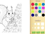 Spel Jul djur målarbok för barn på nätet