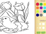 Spel Blommor målarbok för barn på nätet