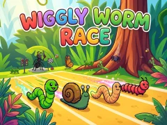 Spel Wiggly Worm Race på nätet