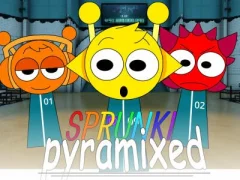 Spel Sprunki Pyramixed: Squid Game på nätet