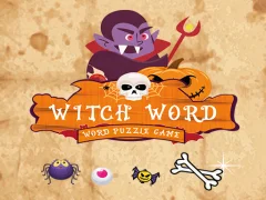 Spel Witch Word Halloween Puzzel Game på nätet