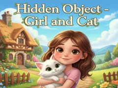 Spel Hidden Object - Girl and Cat på nätet