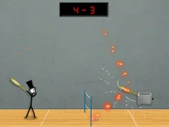Spel Stick Figure Badminton 3 på nätet