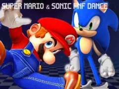 Spel Super Mario & Sonic FNF Dance på nätet
