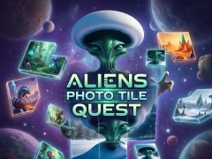 Spel Aliens Photo Tile Quest på nätet