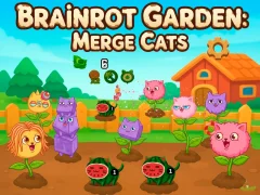 Spel Brainrot Garden. Merge Cats på nätet