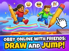 Spel Obby online with friends: Draw and Jump! på nätet