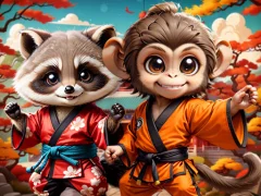 Spel Kung-Fu Little Animals på nätet
