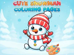 Spel Cute Snowman Coloring Pages på nätet