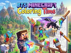 Spel BTS Minecraft Coloring Time på nätet