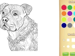Spel Dog Coloring Book for Adults på nätet