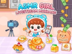 Spel ASMR Girl: Livestream Mukbang på nätet