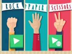 Spel Rock Paper Scissors på nätet