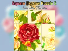 Spel Square jigsaw Puzzle 2  Assemble Flowers på nätet