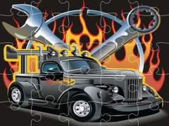 Spel Hot Rod Jigsaw på nätet