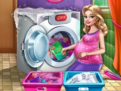 Spel Mommy washing clothes på nätet