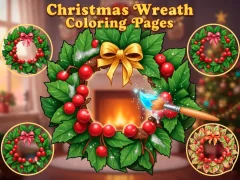 Spel Christmas Wreath Coloring Pages på nätet