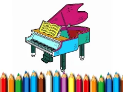 Spel Back To School: Piano Coloring Book på nätet
