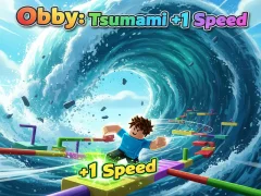 Spel Obby: Tsunami +1 speed på nätet