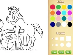 Spel Farm Animals Coloring Book for Kids på nätet