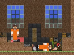 Spel Escape from the prison in Mineblock! Destruction! på nätet