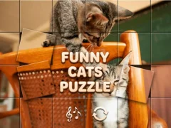Spel Funny Cats Puzzle på nätet