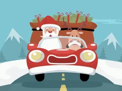 Spel Santa Giving Presents Jigsaw på nätet
