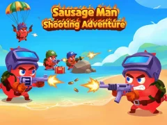 Spel Sausage Man Shooting Adventure på nätet