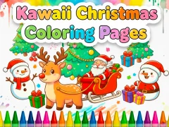 Spel Kawaii Christmas Coloring Pages på nätet