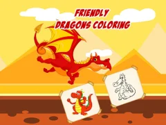 Spel Friendly Dragons Coloring på nätet