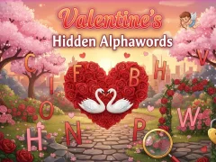 Spel Valentine's Hidden Alphawords på nätet