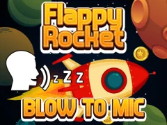 Spel Flappy Rocket Playing with Blowing to Mic på nätet