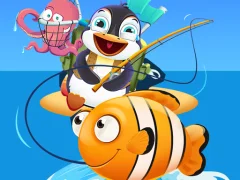 Spel Baby Penguin Fishing på nätet
