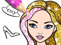 Spel Fashion Coloring Book Glitter på nätet