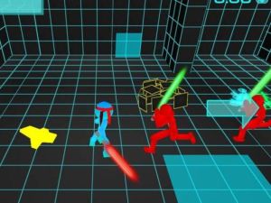 Spel Stickman Neon Sword Fighting på nätet