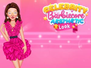 Spel Celebrity Barbiecore estetisk look på nätet