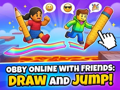 Spel Obby online with friends: Draw and Jump! på nätet